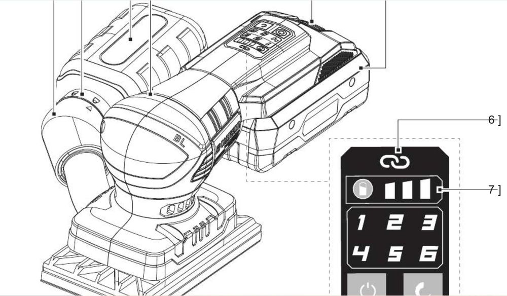 PARKSIDE Performance Акумулаторна Мултишлайфмашина PAMSP Li-20 A1