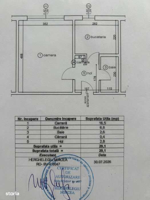 Garsoniera Decomandata zona Gemenii Etaj4/4
