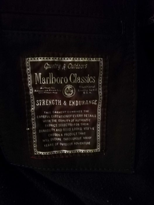 Geaca piele bivol originala Marlboro Classic L/50/52 barbati