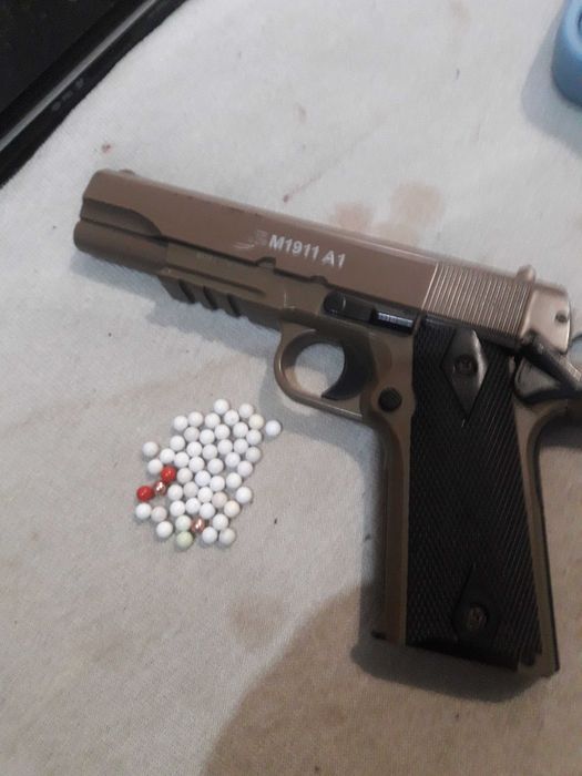 Метален Еърсофт пистолет Colt M1911 A1 , 0,6 джаула