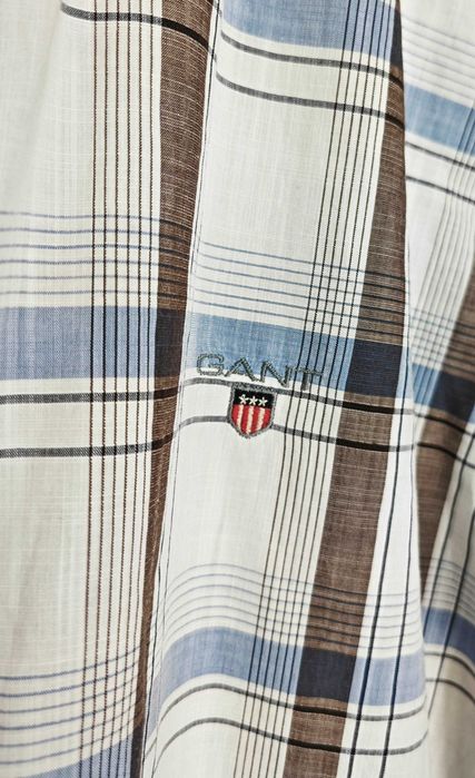 SALE % GANT Оригинална мъжка риза с къс ръкав размер L