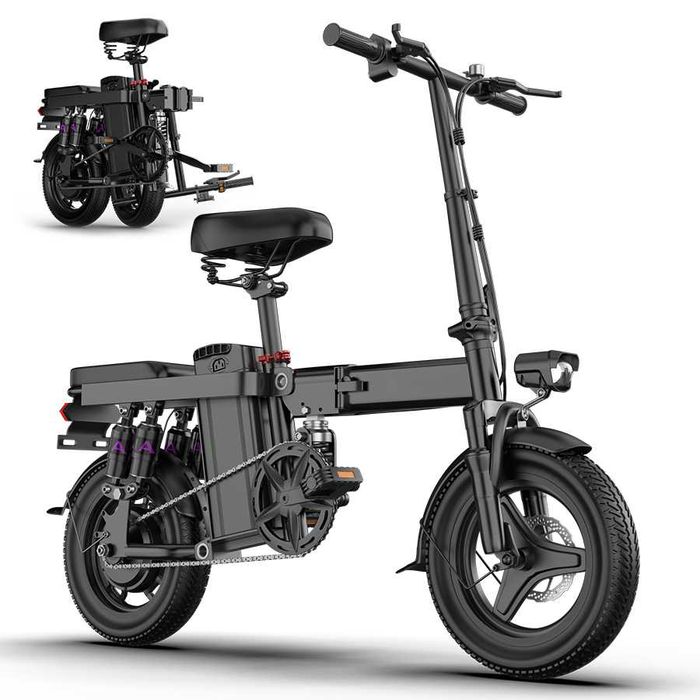 bicicleta electrica adulti urbana pliabila 14 inch/48v/250w/15ah