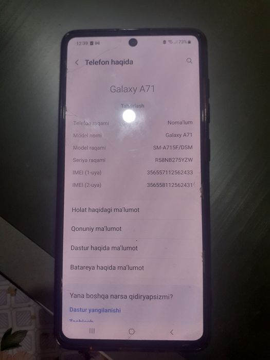 Samsung a 71 sotiladi