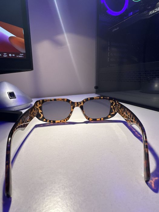 Trendy Y2k слънчеви очила с леопардов принт