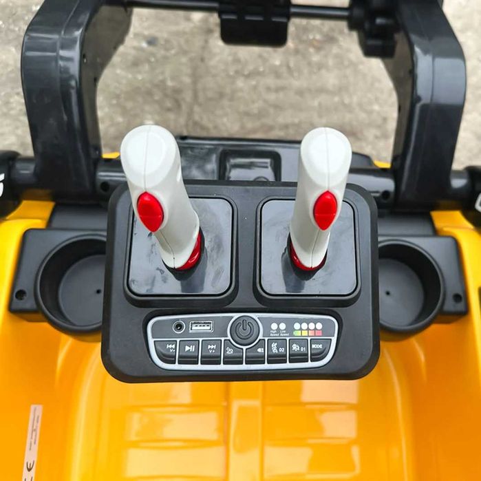 Excavator cu incarcator frontal electric NEW Holland 4x 75W 12V Yellow