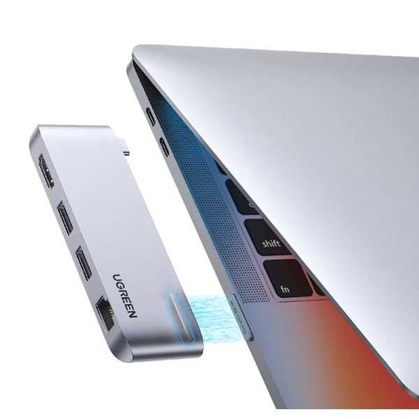 Многофункциональная док-станция Ugreen usb-c Tupe-C Lan HDMI