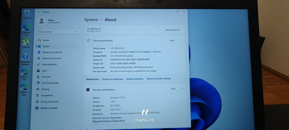 HP ZBook 15 G5 • i7-8850H • 32GB RAM • Quadro P2000
