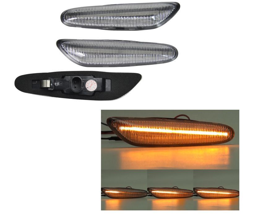 Set lampa semnalizare dinamica tuning Bmw Seria 3 E46 1998-2005, Seria 1 (E81/E82, E87/E88) 2004-2013; Seria 3 E90/E91, E92/E93; 2004-2013, Seria 5 (E60/E61, 2003-2010, X3 (E83), 2003-2010