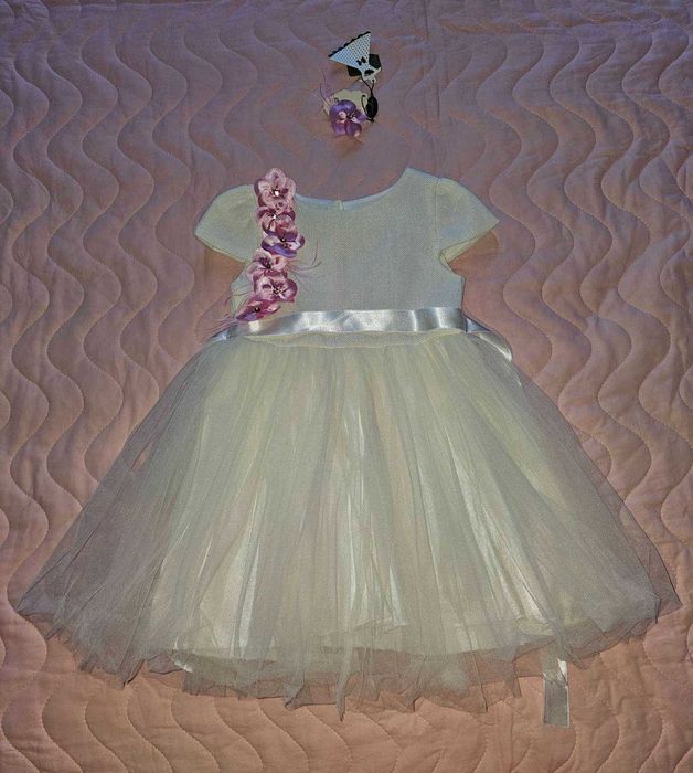 Рокля за шаферка 5-6 г. с фиба за коса