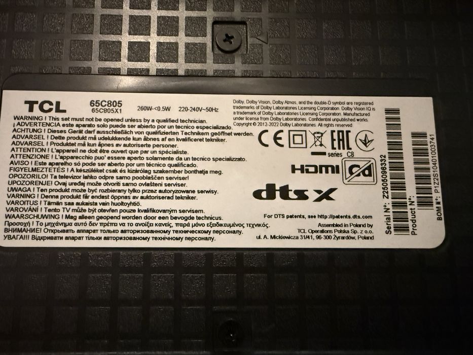 Телевизор TCL C805 QD-Mini LED 4K TV - 65"