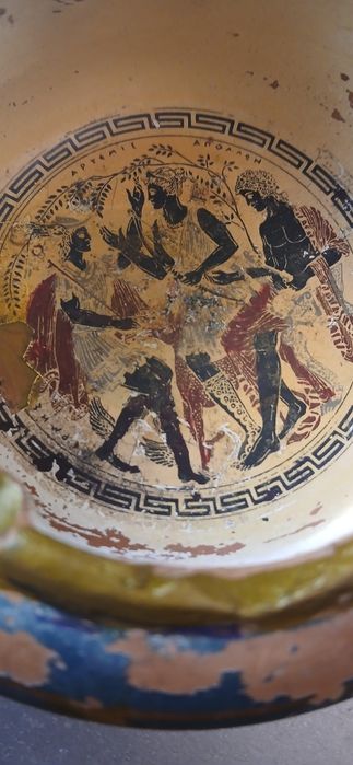 Винтидж пепелник с  антична сцена