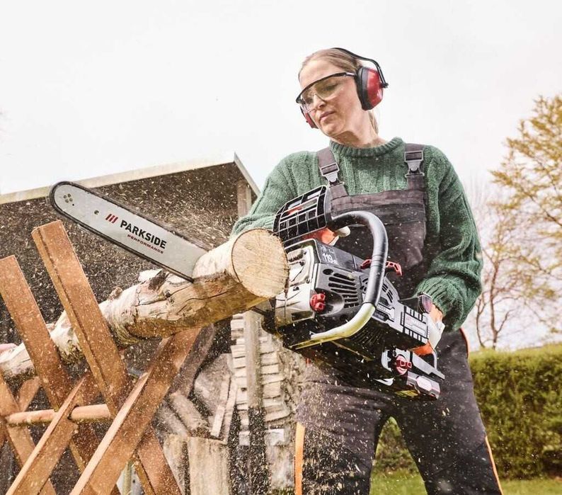 Бензинова Резачка с Ел Стартер Parkside Performance Бензинов Трион