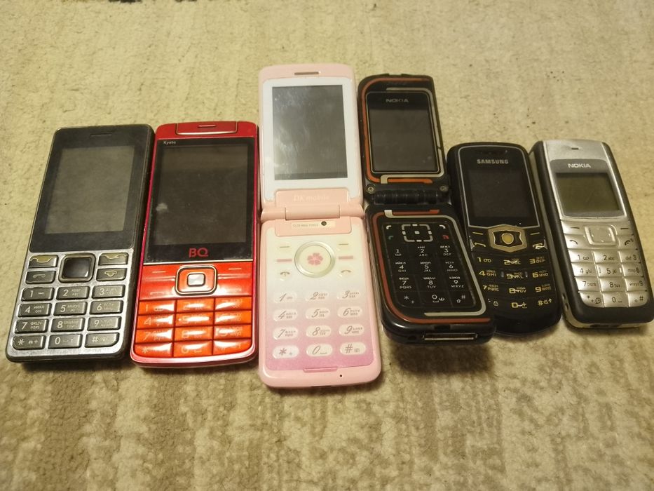 Knopkali telefonlar: Vertex, Kyoto, DK mobile, Nokia, Samsung, Nokia
