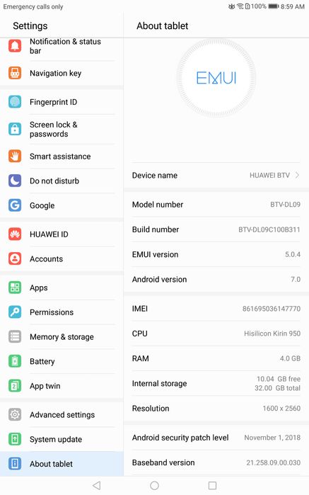 Tableta Huawei MediaPad M3