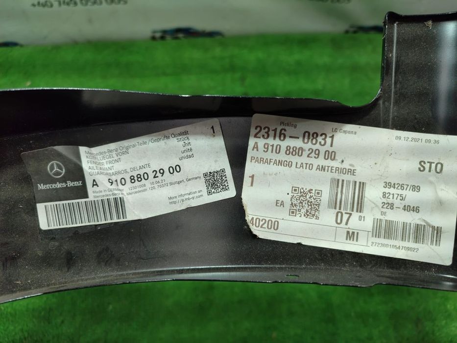 INTARITURA ARIPA FATA MERCEDES BENZ SPRINTER (W907 / W910) 2018-2025 COD OEM A9108810300 / A9108802900 (5G2)