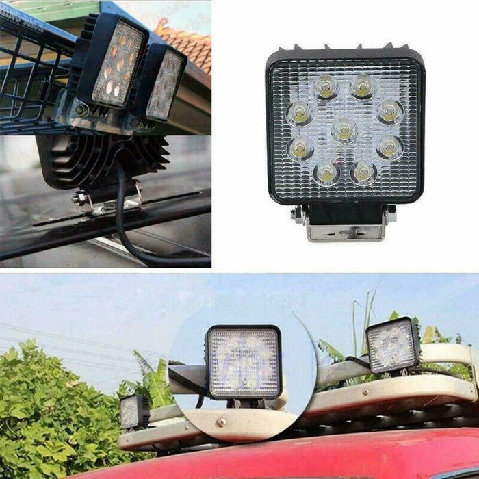 1бр. LED Халоген Диоден Фар Прожектор Халоген 27 вата 9 диода / 12-24