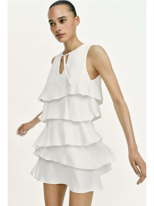 Бяла къса рокля ZARA