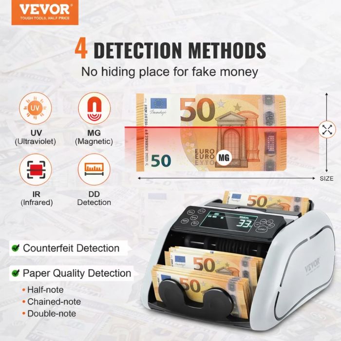 € Монетоброячна машина евро/ банкното броячна машина