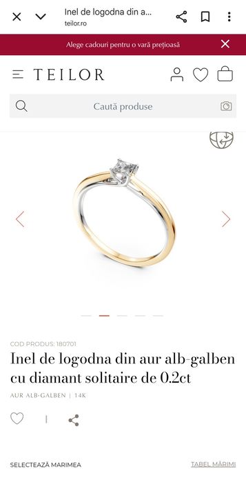 Inel logodna diamant