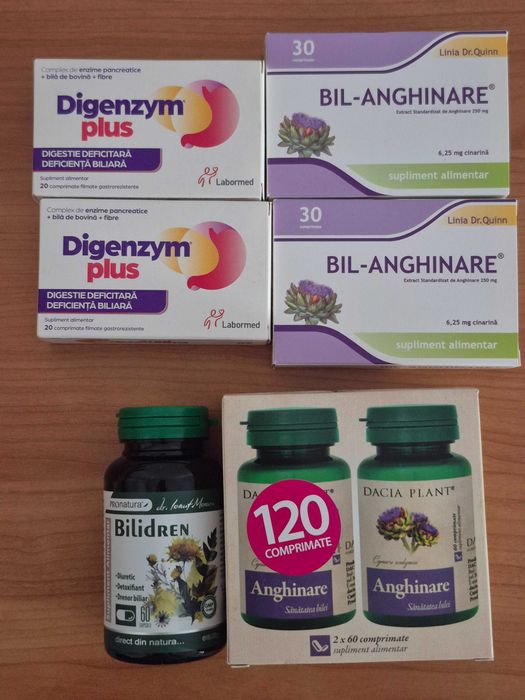 Lot Suplimente Digestive Naturiste Biliare Pancreatice Anghinare Nou