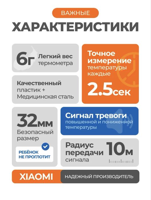 Умный детский термометр (детский градусник)