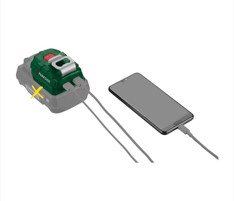 Adaptor baterie/ acumulator cu lumină LED PARKSIDE