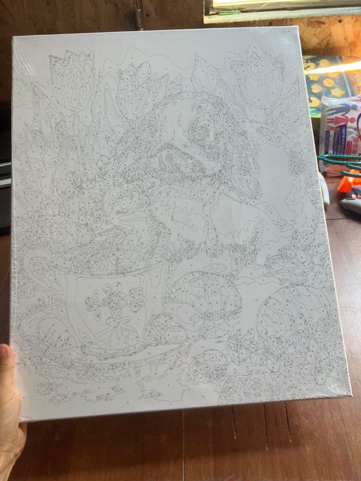 Set Pictură pe Numere Acuarello - Model Iepurași de Paște, 40x50 cm".