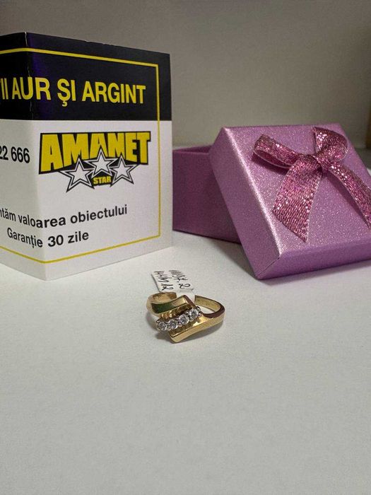 Inel Cu Pietre Aur 14K 2.71gr (cdc)