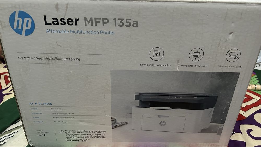 Принтер HP 135a новый (3 в 1: принтер/сканер/копир)