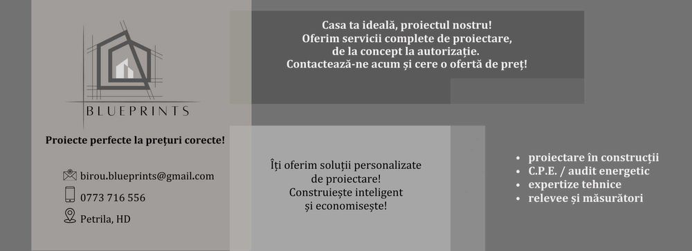 Proiect casa, extinderi, mansardari, proiectare constructii, relevee