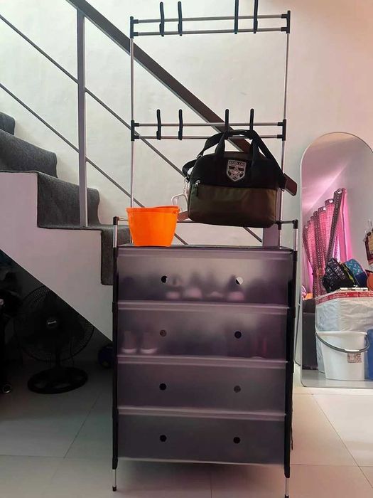 большая полка для обуви с крышкой, пылезащитная, водонепроницаемая