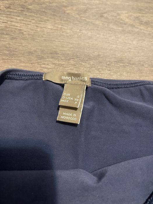 Top mango fara umeri S albastru