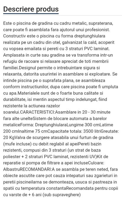 Vând piscina Bestway
