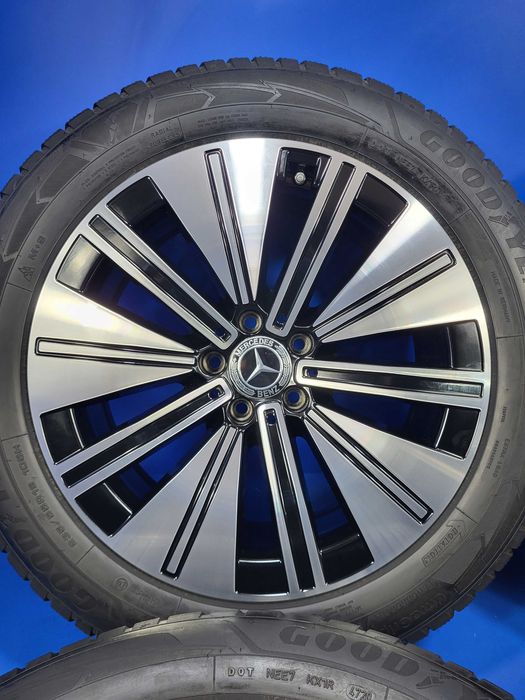 Vand jante R19 OE Mercedes EQS + anverope 235 55 19 Dunlop foarte bune