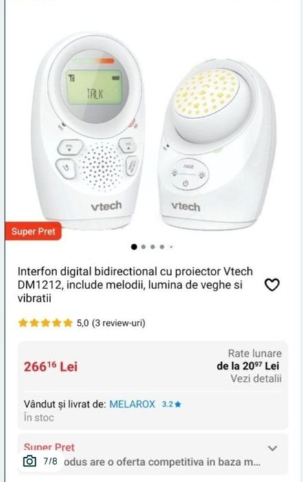 Monitor audio Vtech copii, varstnici, wireless,