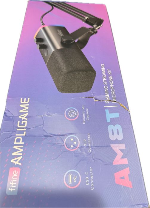 Microfon Profesional FIFINE AM8T, Gaming, XLR, RGB , RESIGILAT: Oferim factura + Garantie