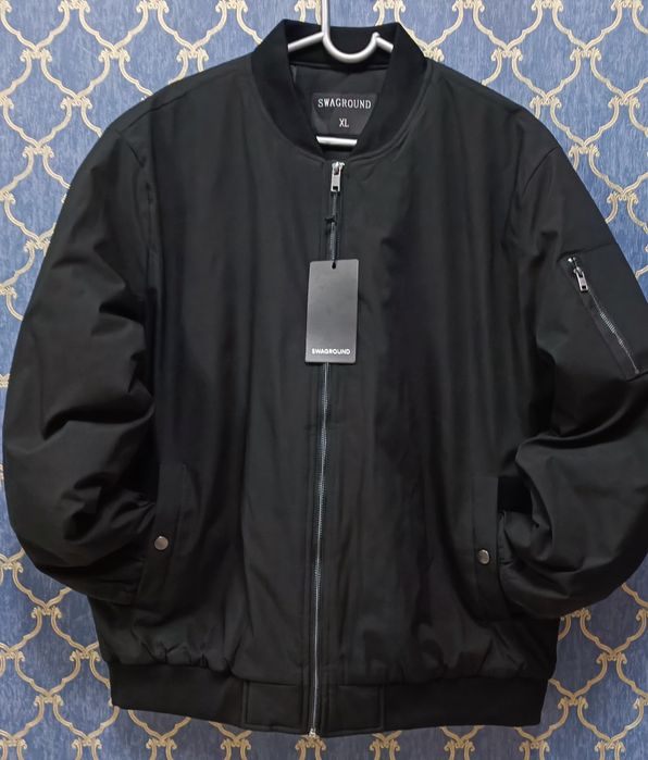 Куртка мужская, демисезонная.Ветровка черная.Пилот, бомбер спецназ.