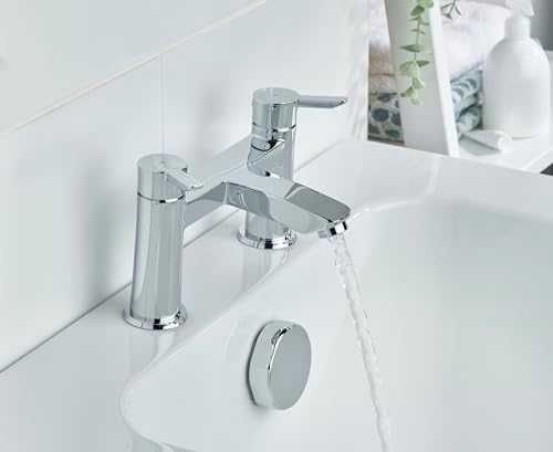 Нов Хромиран Смесител за Вана Bristan Apelo 2Дупков Дом Баня Кран вода