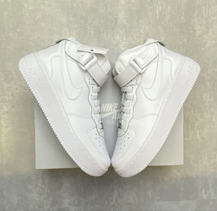 Nike Air Force 1 Mid Triple White Adidasi Sneakers -36-40