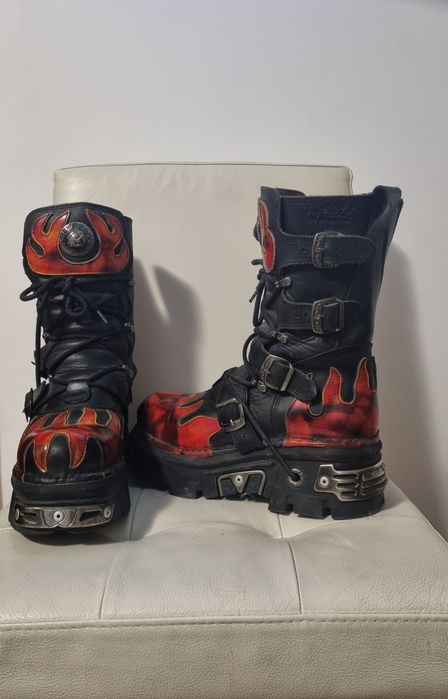 Ghete piele bărbați new rock reactor