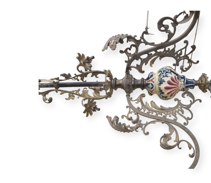 Splendida candelabru Mayolica cu aplice