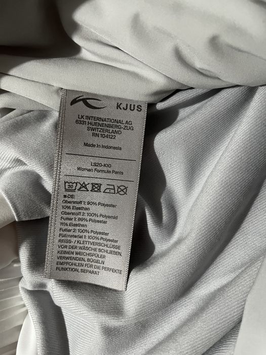 Pantalon ski Kjus alb pantaloni schi albi zapada fas 40 - 42 / M - L