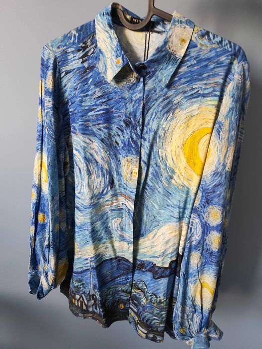 Риза Medicine с етикет Ван Гог с котешки принт