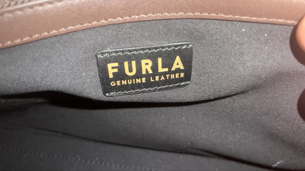 FURLA Meti Nero Cioccolato Stucco,Dalia.100%ориг.М размер,сериен номер