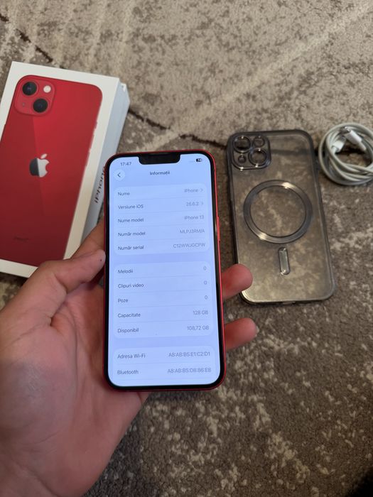 Vand iPhone 13 red impecabil fullbox