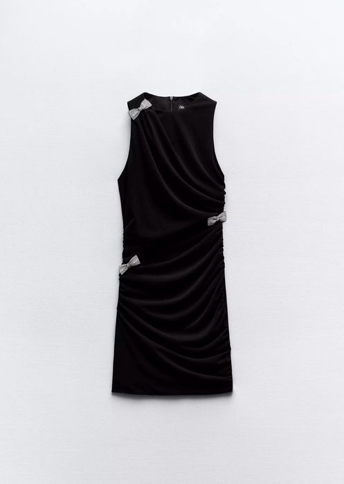 Черна мини рокля Zara