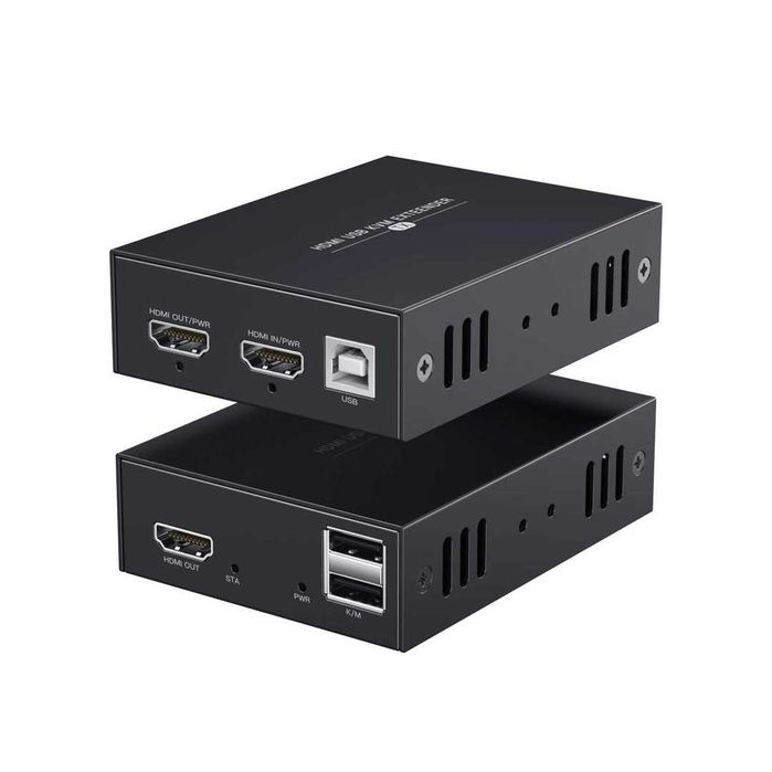 Extender HDMI KVM Pwaytek, 1080p, transmisie 50m prin cablu Cat6