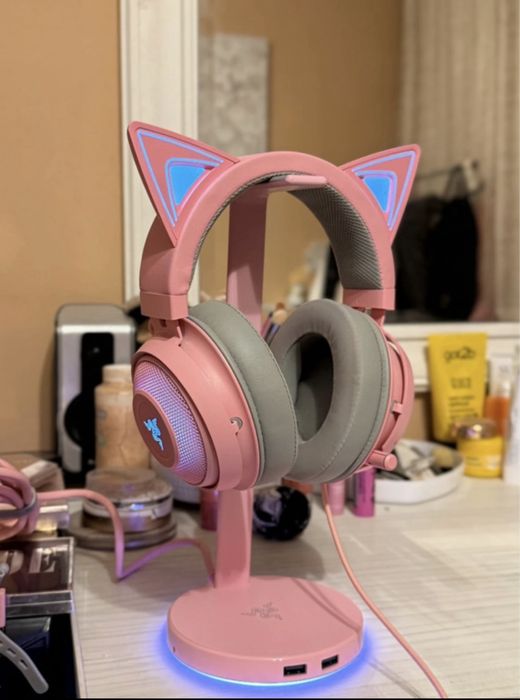 Căști gaming Razer Kraken Kitty Edition Quartz, NOI