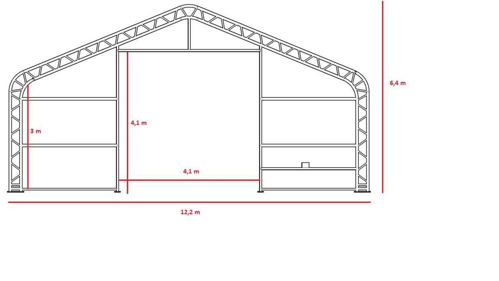 Cort industrial tip casa 12x18 M nou , pe stoc diferite dimensiuni