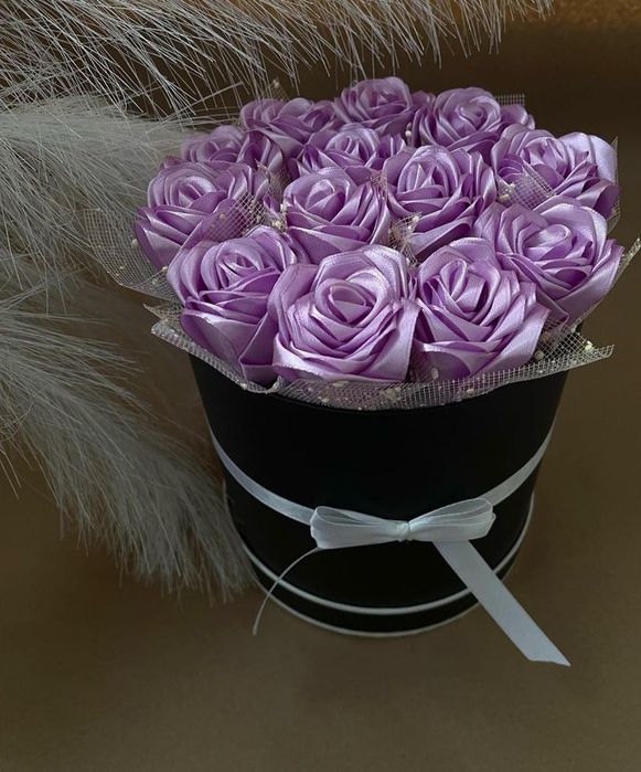 Вечные розы из лент